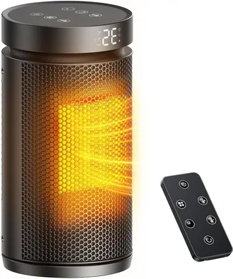 Obrázok produktu pre Elektrický ohrievač – Ventilátorový ohrievač – Na vykurovanie miestnosti – Rýchle zahrievanie – 1500 wattov – Čierna farba