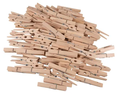Produktbild von Rayher Wäscheklammern aus Holz,, 72 mm, 100 Stück, Holzklammern