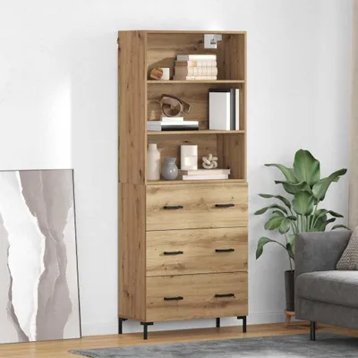 Obrázok produktu pre vidaXL Highboard Artisan dub 69,5 x 34 x 180 cm Materiál na báze dreva