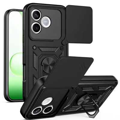 Produktbild von Outdoor Hülle für Honor 600 Lite Handyhülle mit Kameraschutz Ringhalter Schwarz