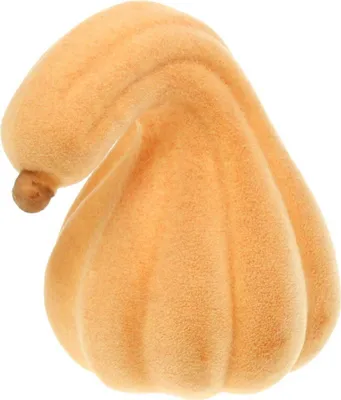Produktbild von Deko Kürbis Orange beflockt 18cm künstlicher Zierkürbis Herbst