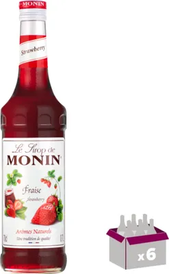 Produktbild von Lot de 6 Sirop Monin - Fraise - 1L
