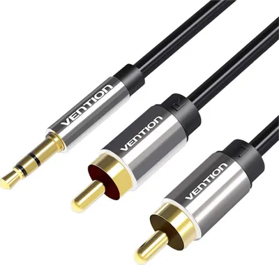 Obrázok produktu pre Vention BCFBD kábel, 2x RCA (Cinch) na 3,5 mm jack, 0,5 m, čierny