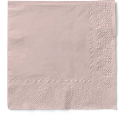 Produktbild von Tissue Serviette Altrosa, 1/4-Falz, 3-lagig, 40 x 40 cm, 100 Stück - Mank