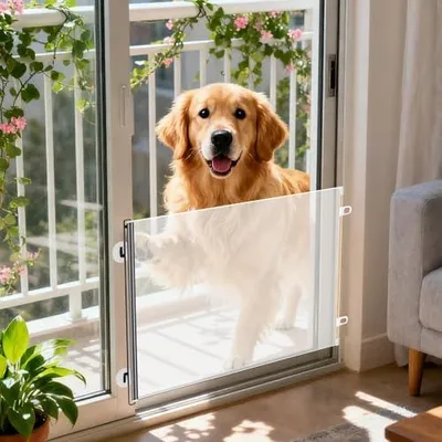 Produktbild von Einstellbares Schutzgitter für Katzen als Sicherheitsbarriere für Treppen, Küche, Schlafzimmer, Wohnzimmer und Wohnung