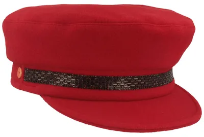 Produktbild von Mayser Ballonmütze Kendy Schirmmütze mit Strass-Verzierung, rot, Gr. L