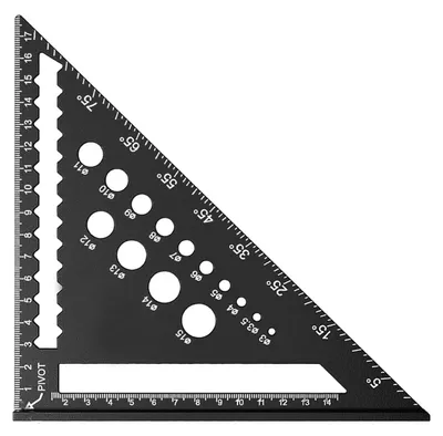 Obrázok produktu pre Solidchoice – Multifunkčný uhlomer pre stolárstvo, 18 cm
