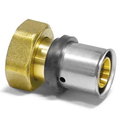Produktbild von Pipetec Press-Übergangsverschraubung von Alu-Verbundrohr 16 x 2 mm auf 3/4" Eurokonus Verschraubung : 16 x 2 mm - 3/4 Zoll Eurokonus Größe: 16 x 2 mm - 3/4 Zoll Eurokonus