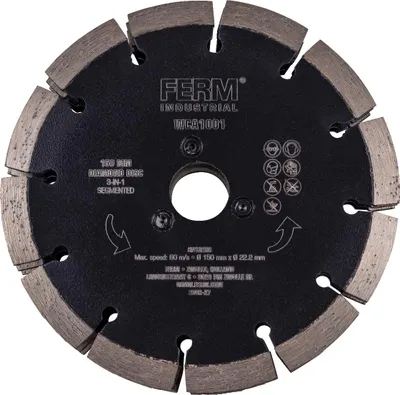 Produktbild von FERM – Industrial – Mauernutfräse – Diamanttrennscheibe – 3-in-1 – 150 × 22,2 mm