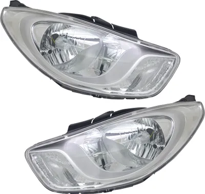 Produktbild von TYC Scheinwerfer Set für Hyundai i10 PA 2010-2013 H4 Chrom LWR Stellmotor Halog