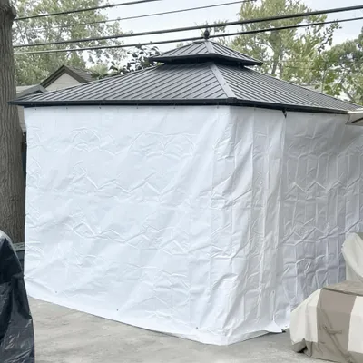 Produktbild von Abdeckplane 4 x 8 m, weiß, Polyethylen, wasserdicht, für Garten