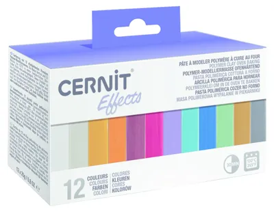 Obrázok produktu pre Cernit Polymer Clay Kit Polymérová hmota Effects 12 x 25 g