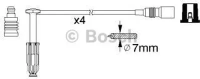 Produktbild von Bosch Zündleitungssatz  0 986 356 352