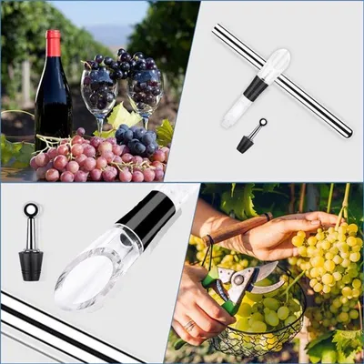 Weinkühler 3-in-1 - Weinkühlstab - Flaschenkühler - Edelstahl - Geschenk für Weinliebhaber - Perfekt für Feste