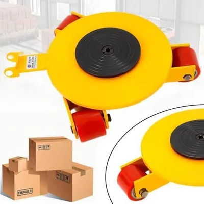 Produktbild von Maschinentransporter, Möbeltransporter mit 3 Rädern, Industriemaschinentransporter, Panzerrollen-Set 2T, Transportfahrwerk, Transportrollen, Industrieroller