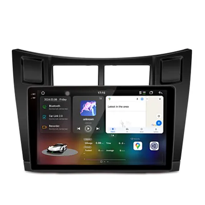 Obrázek produktu pro Vestavné navigační jednotky 9,5" DAB NAVI SWC Autorádio Android13 8+256G GPS WIFI Pro Toyota Yaris XP90 2005-2012 8Core 4G 2K SWC RDS DSP