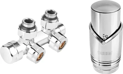 Produktbild von Dekoratives Thermostat-Set Typ ZTD30CR, kombiniert, Eck, Chrom, ohne Voreinstellung