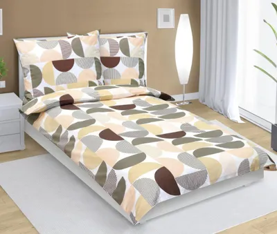 Zdjęcie produktu dla Pościel bawełniana – brązowa – 140 x 200, 70 x 90