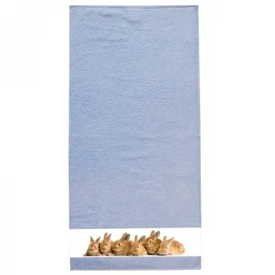 Produktbild von framsohn Frottierserie 'Hase' Gästetuch 30 x 50 cm Blau