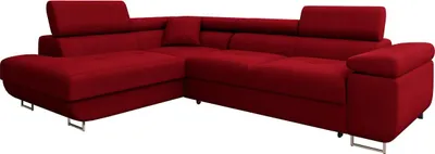 Produktbild von MIRJAN24 Ecksofa Torezio Premium, Stilvoll Eckcouch mit Bettkasten und Schlaffunktion, Einstellbare Kopfstützen, 274x203x70-90 cm (Farbe: Venus Velvet 2926, Seite: Links)