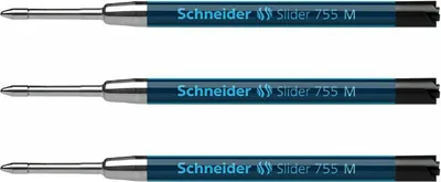 Produktbild von Schneider Slider Kugelschreiber Mine M 3er-Set schwarz
