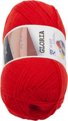 Zdjęcie produktu dla Przędza GLORIA - 50 g / 305 m - czerwona