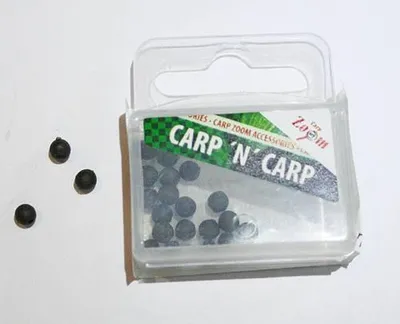 Image de CarpZoom Soft Beads perles en caoutchouc vert foncé 4mm