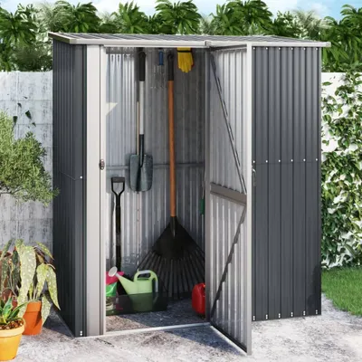 Immagine prodotto di vidaXL Capanno per attrezzi antracite 180,5x97x209,5 cm Acciaio zincato