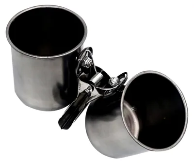 Produktbild von 2 Stück Edelstahl Futternapf mit Clip für Papageien und kleine Vögel, einfache Reinigung, stabiler Käfighalter, langlebiges Futter- und Trinkgefäß