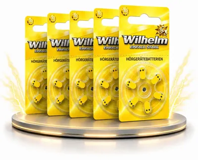 Produktbild von 30 x WILHELM Hörgerätebatterien Typ 10 gelb PR70 ZL4 1,4/1,45 V