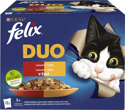 Immagine prodotto di Felix Fantastyczne Duo Mięsne Smaki dla Kota 12 x 85 g