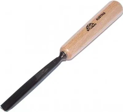 Produktbild von STUBAI Stemmeisen Stechbeitel Serie 52 - Form 39 | Gerader Gaißfuß 18 mm, mit Holzgriff, für Kerb- und Reliefschnitzarbeiten, Figurenarbeiten, Profilleisten, zur präzisen Bearbeitung von Holz