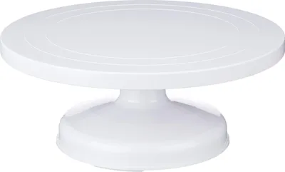 Drehbare Tortenplatte Kunststoff 31 cm weiß