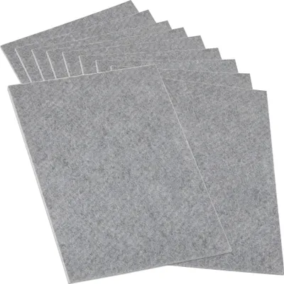 Produktbild von Adsamm® | 10 x selbstklebende Filzplatte | 200x300 mm | Grau | rechteckig | 3.5 mm starker Filzzuschnitt in  von Adsamm®