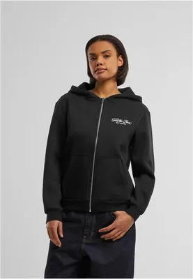 Productafbeelding van Dameshoodie met rits, Urban Classics Feel The Pain, fluffy, zwart - 3XL