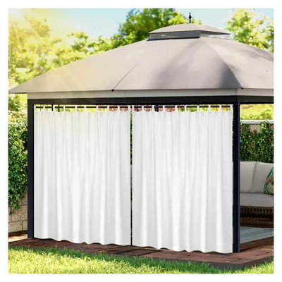 Produktbild von Wasserdichte Outdoor-Vorhänge, 254x214cm, Extra Breit, Sichtschutz für Balkon, Terrasse, Pergola, Gartenlaube, Veranda, 1 Stück