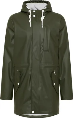 Produktbild von Wasserdichte Herren Jacke S grün mit versiegelten Nähten und großer Kapuze