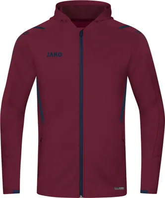 Produktbild von JAKO Unisex Kapuzenjacke Challenge, Farbe:maroon/marine, Größe:XL