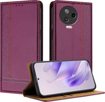 Produktbild von Handyhülle für Infinix Note 12 Pro / Note 12 2023 Leder Flip Klappbare Schutzhülle mit Standfunktion Lila
