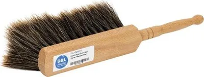 Image de Balai à main D&L Premium en pur crin de cheval pour une performance de nettoyage parfaite