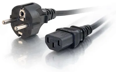 Productafbeelding van C2G 88543 Standaard netsnoer - 2 meter lang - IEC 60320 C13 - CEE 7/7
