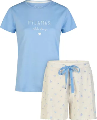 Produktbild von by Louise Damen Pyjama – Kurzarm Schlafanzug mit kurzer Hose, bequem & atmungsaktiv
