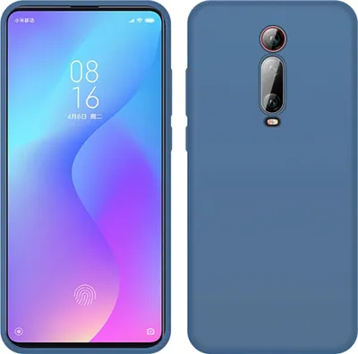 Produktbild von Xiaomi Mi 9T Hülle, LaimTop Slim Flüssig Silikon Soft Gel Gummi Stoßfest Kratzfest Schutzhülle für Xiaomi Mi 9T Blau