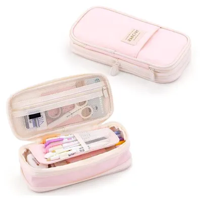 Produktbild von Federmäppchen für Mädchen mit 4 Fächern, Etui für Stifte, schlampermäppchen in Rosa