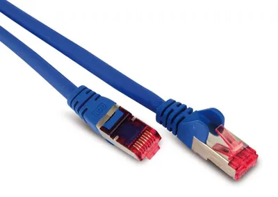 Obrázok produktu pre Patch kábel cat6A S/FTP PIMF bezhalogénový modrý 0,25 m