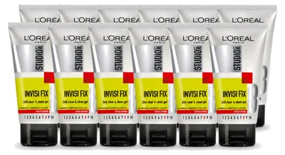 Produktbild von 12 x L'Oréal Paris Studio Line Invisi Fix 24h Clear & Clean Haargel 150 ml - Vorteilspackung - 12 Stücke