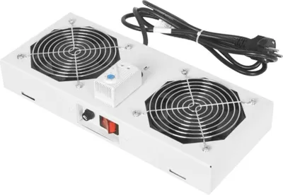 Produktbild von Digitus Dachlüftereinheit für 483 mm (19") Wandgehäuse, 276 m³/h, Grau, 2 kg