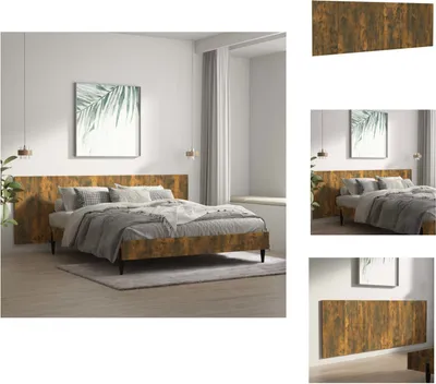 Obrázek produktu pro vidaXL Nástěnné čelo kouřový dub 240x1,5x80 cm materiál na bázi dřeva - Hlava a nohy