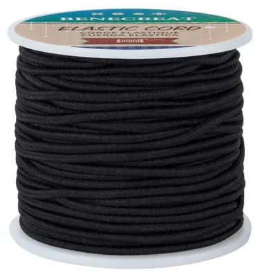 Produktbild von Elastische Schnur - 2,5 mm Durchmesser - Für Schmuckherstellung und Bastelarbeiten - Schwarz 35 m