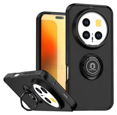 Produktbild von Handyhülle Ringhalter für Honor Magic 8 Pro Shadow TPU + PC Schutz Cover Schwarz